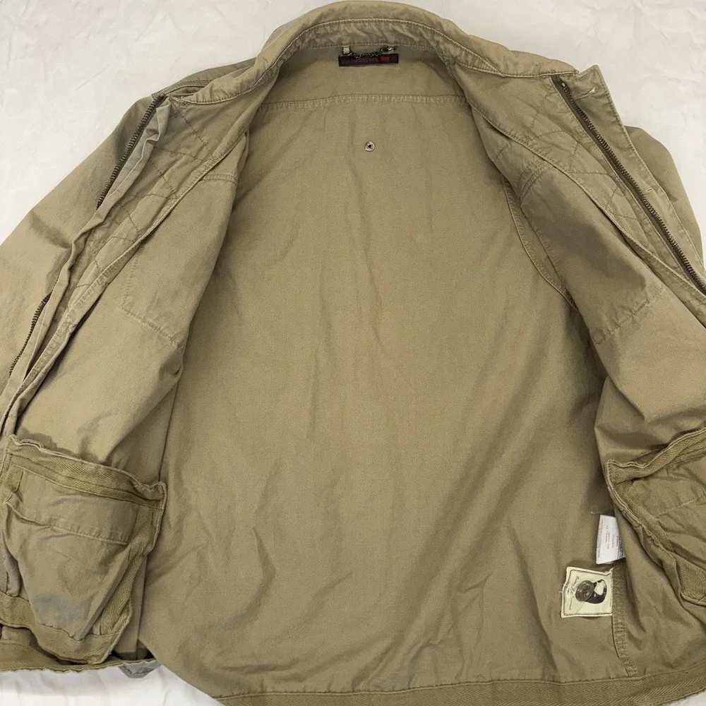 Men's LEVI'S Khaki‎ 100% Cotton Button Up Utility Jacket Size Large